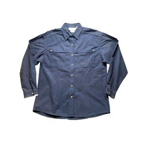 Hyannisport Shirt Adult Large Button Up Long Sleeve Chamois Pockets Utility Mens